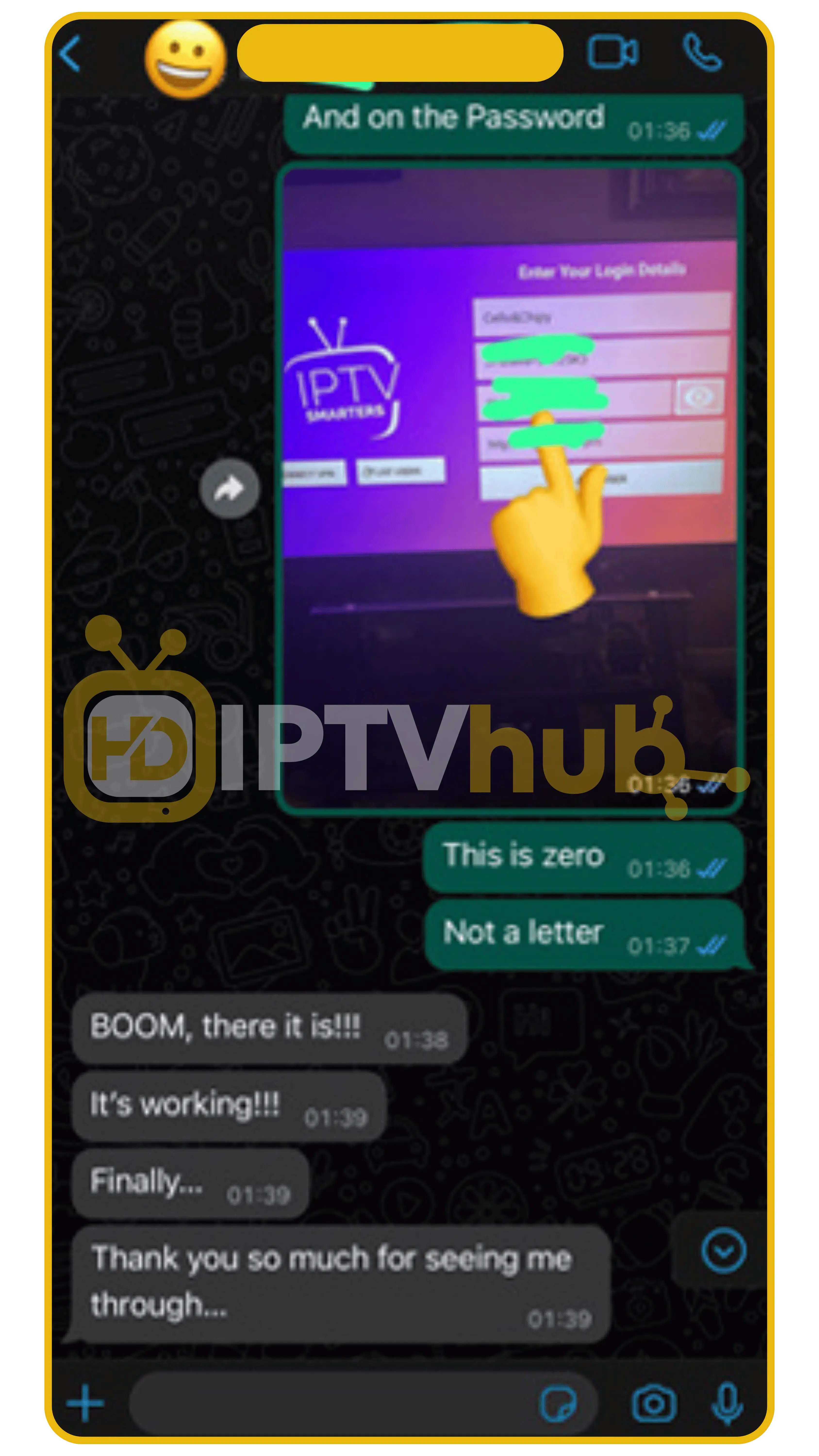 Customer testimonial screenshot 1